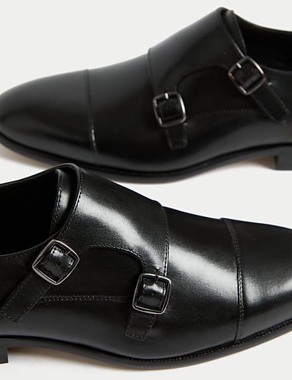 Leather Monk Strap Shoes - AT