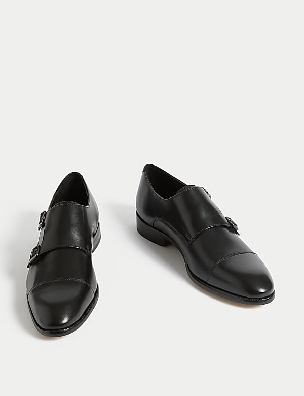 Leather Monk Strap Shoes - AT