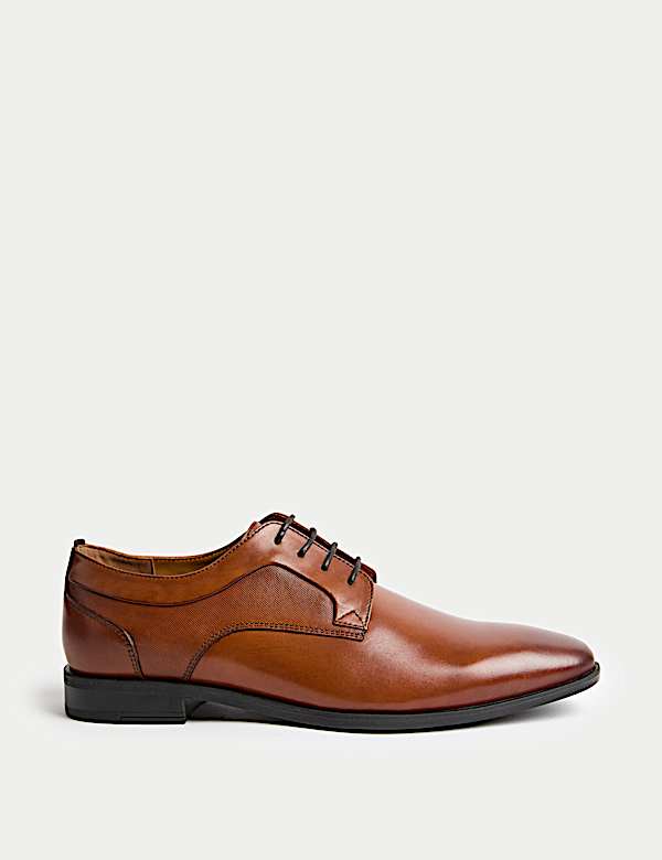 Derbys en cuir texturé - BE