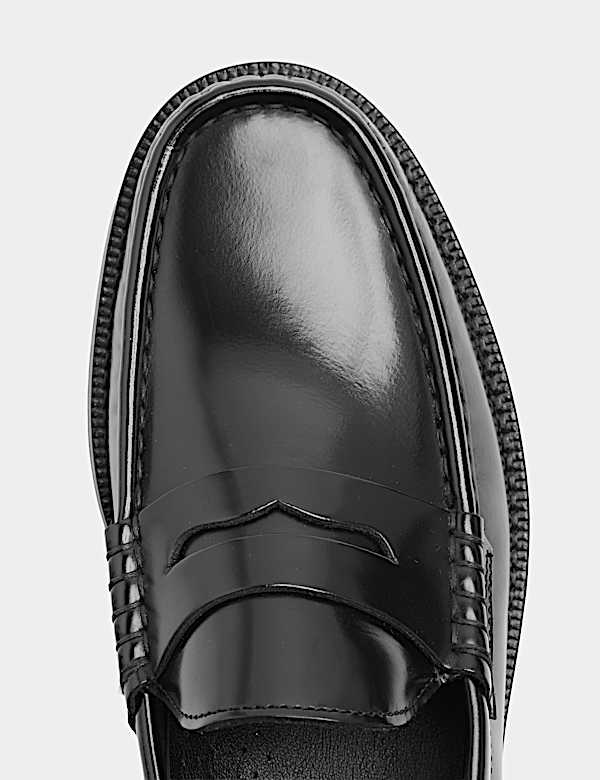Leather Penny Loafers - CZ