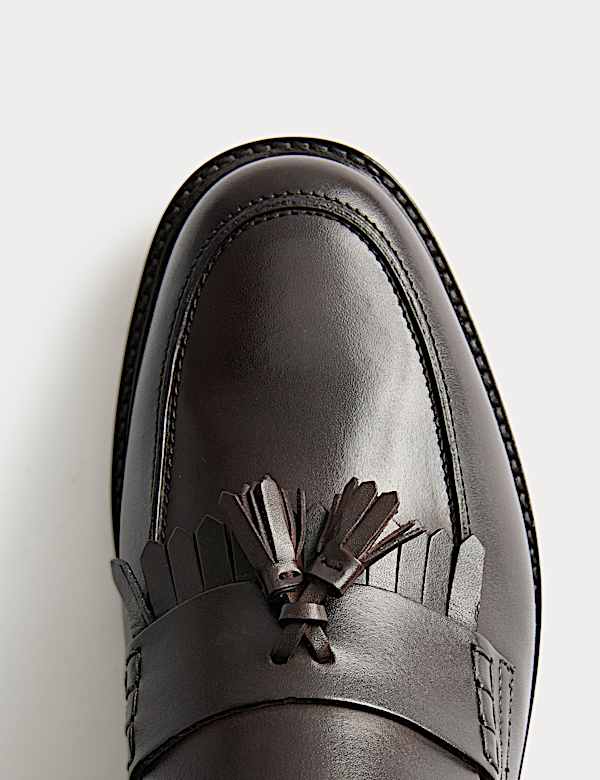 Leather Fringed Loafers - RO