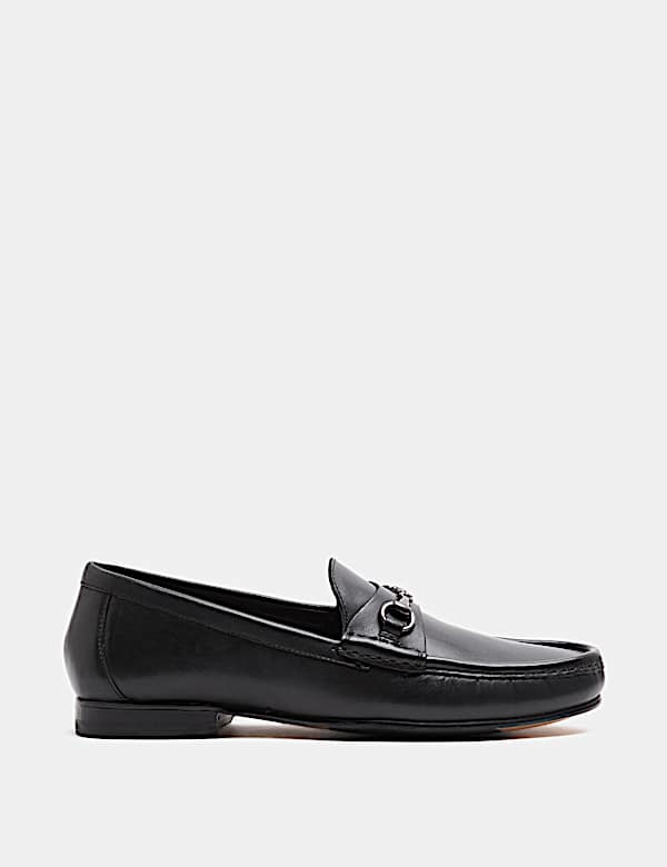 Leather Saddle Snaffle Slip On Loafers - NO