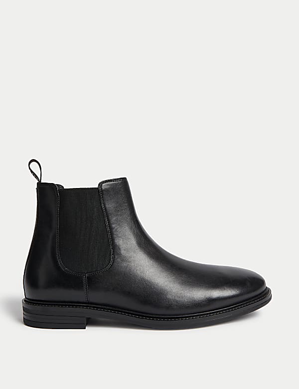 Wide Fit Leather Chelsea Boots - MX