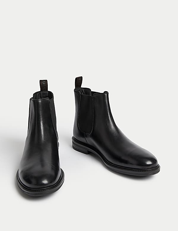 Wide Fit Leather Chelsea Boots - MX