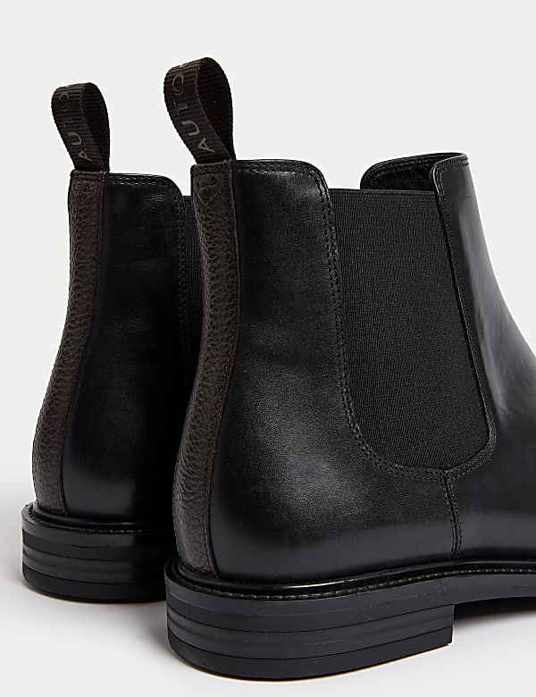 Leather Pull-On Chelsea Boots - MV