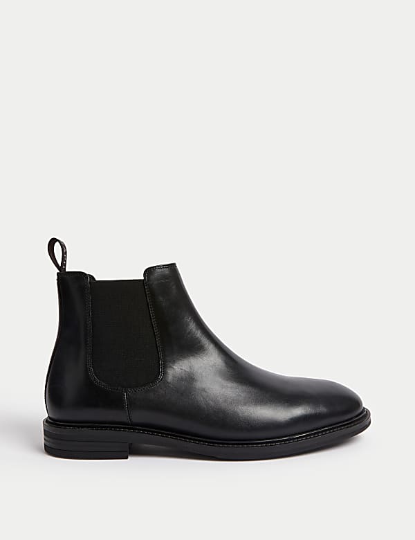 Leather Pull-On Chelsea Boots - MV