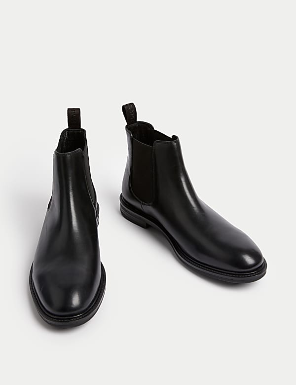Leather Pull-On Chelsea Boots - MV