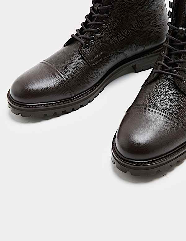 Autograph Leather Toe Cap Tumbled Boot - AT