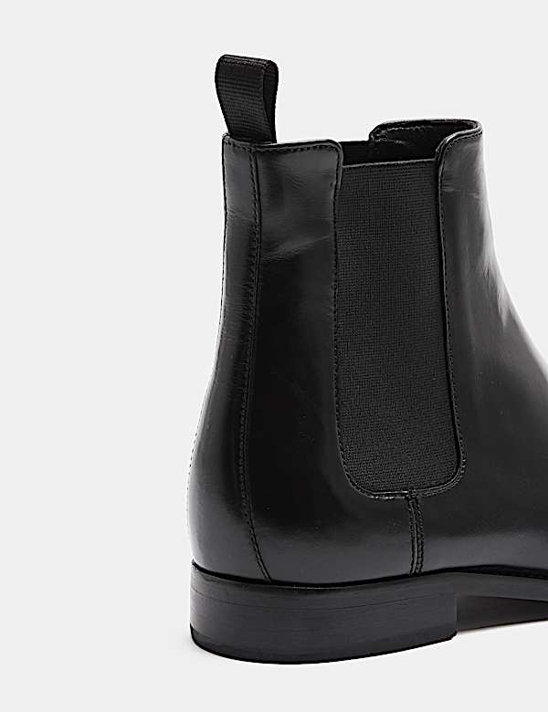 Leather Pull On Chelsea Boots - JP