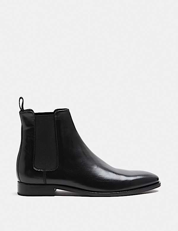 Leather Pull On Chelsea Boots - JP