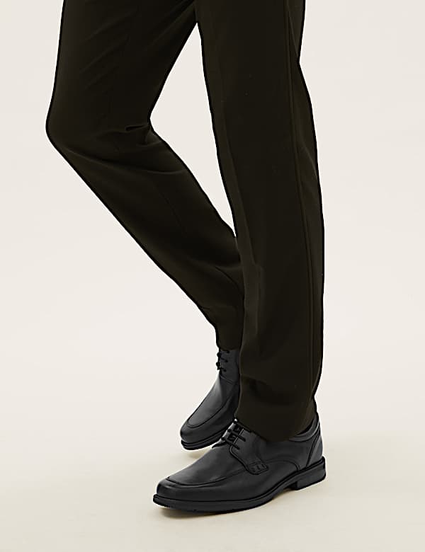 Wide Fit Leather Derby Shoes - NZ