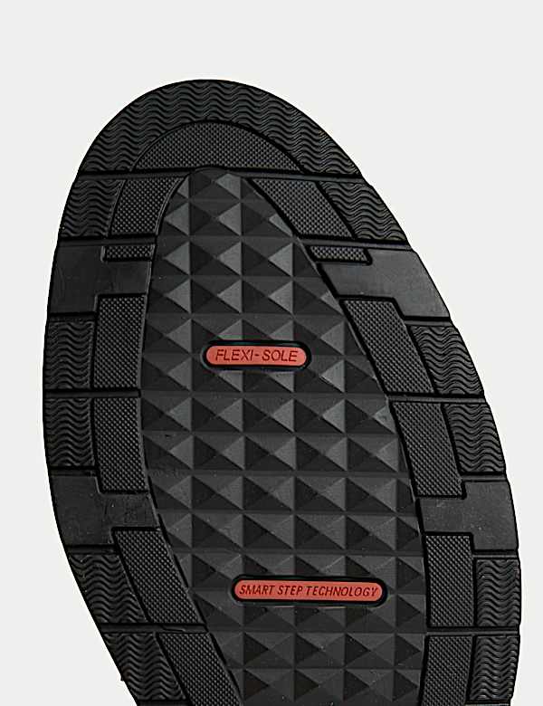 Wide Fit Leather Slip-On Shoes - NO