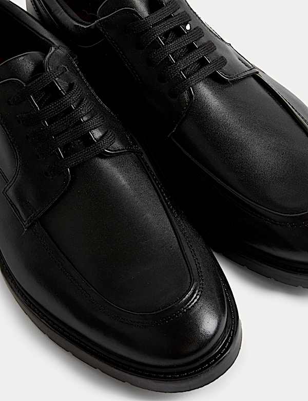 Wide Fit Smart Step Leather Derby Shoes - EE