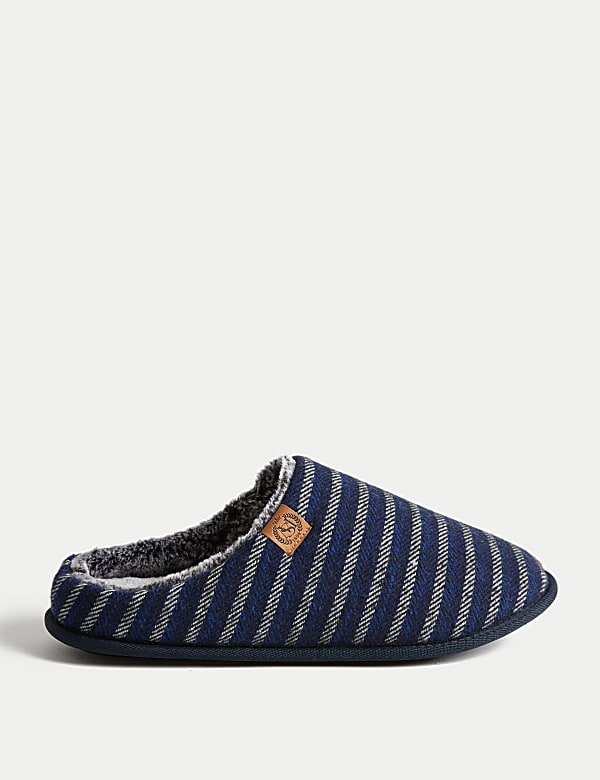 Striped Mule Slippers with Freshfeet™ - GR