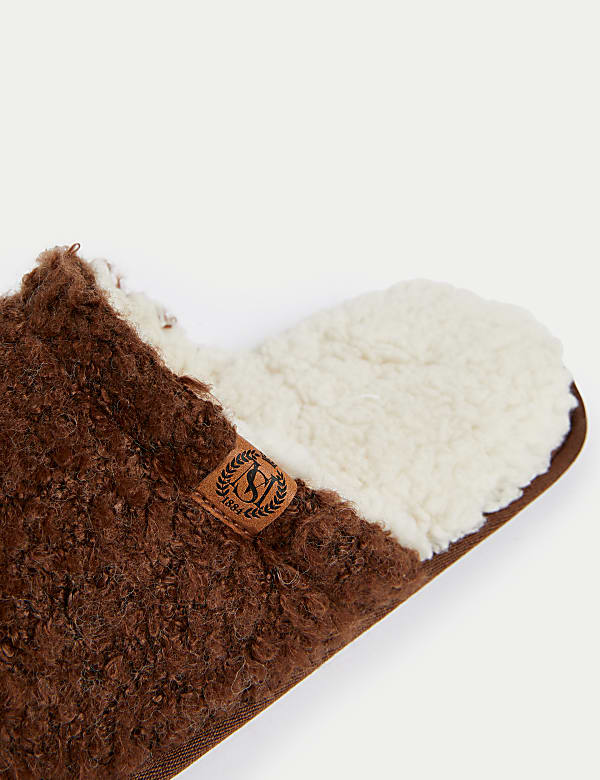 Fleece Lined Mule Slippers with Freshfeet&trade; - GR