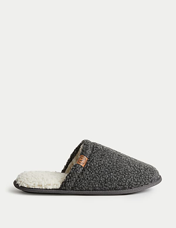 Fleece Lined Mule Slippers with Freshfeet™ - CZ