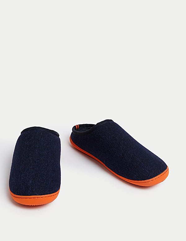Fleece Lined Mule Slippers with Freshfeet™ - AT