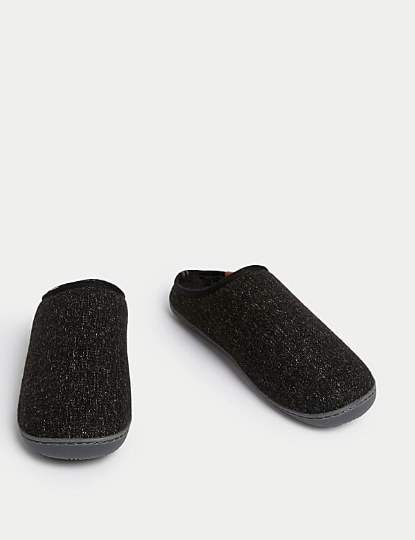 Fleece Lined Mule Slippers with Freshfeet™ - CY