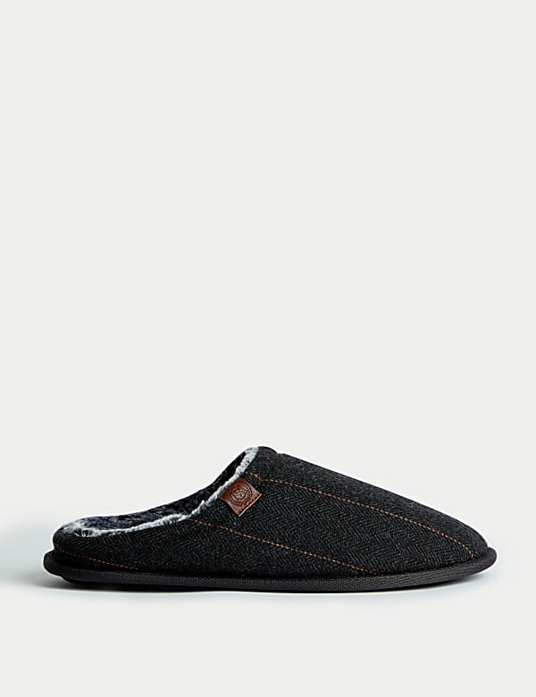 Heritage Tweed Mule Slippers with Freshfeet™ - JP