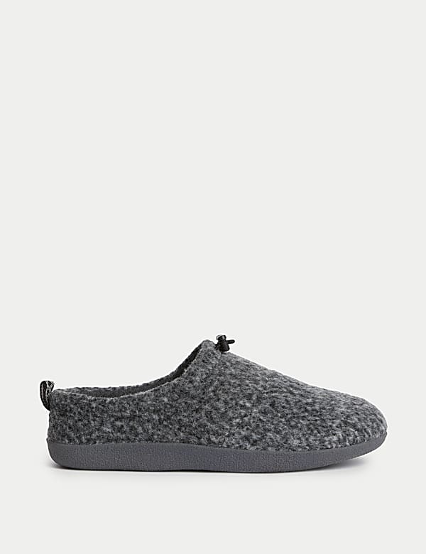 Fleece Lined Mule Slippers with Freshfeet™ - JP