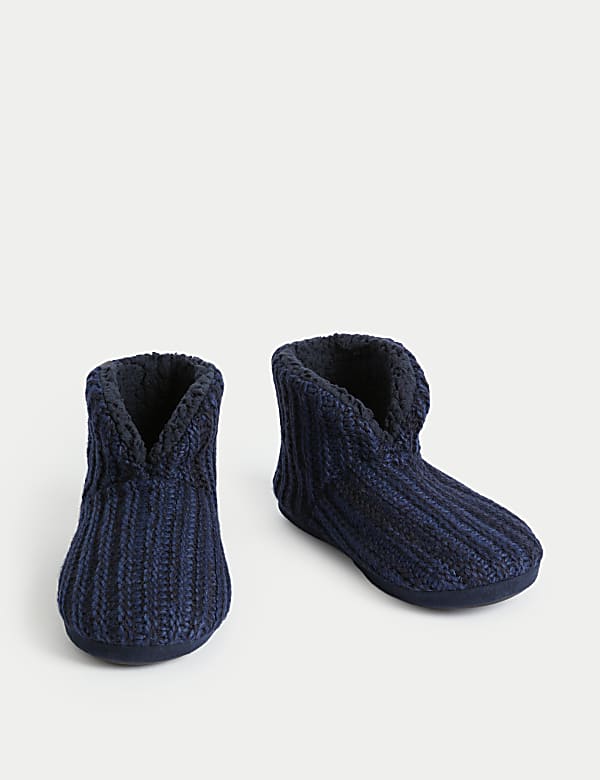 Cable Knit Slipper Boots with Freshfeet&trade; - CN