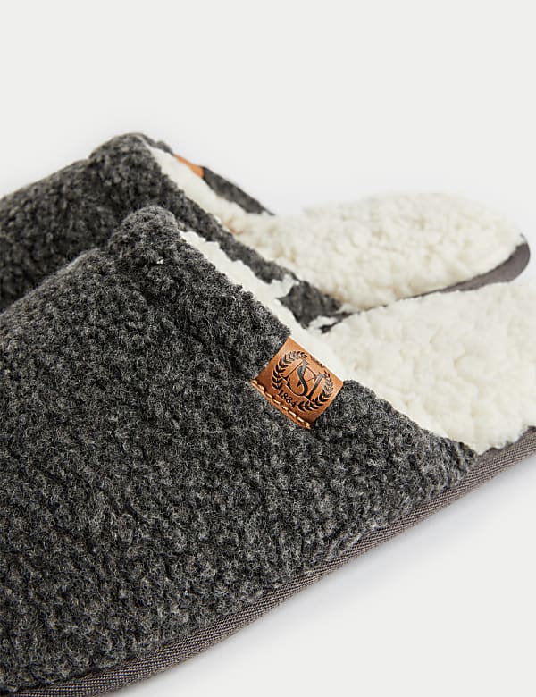 Fleece Lined Mule Slippers - LU