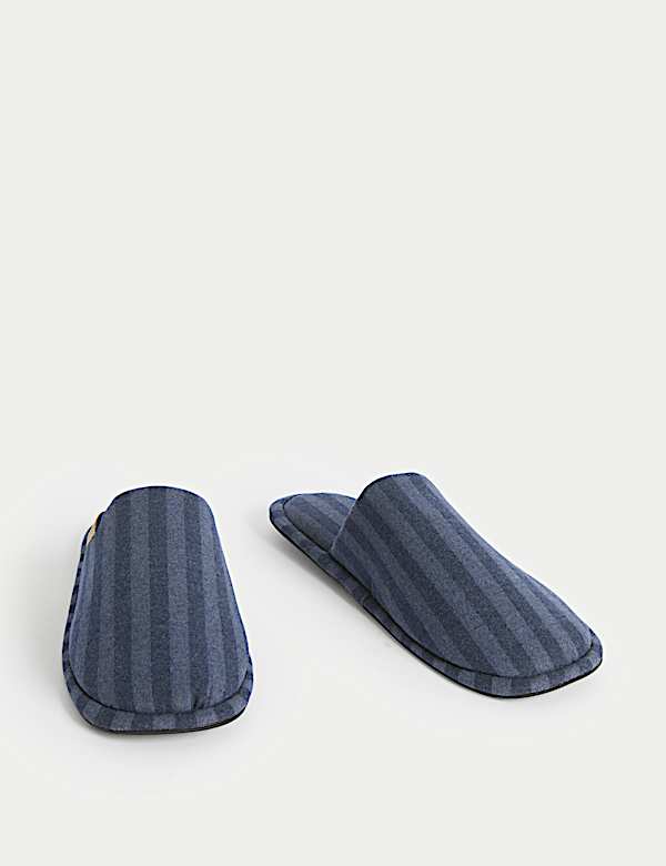 Striped Mule Slippers with Freshfeet&trade; - JO