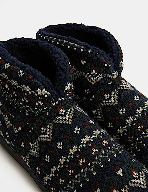 Fair Isle Slipper Boots with Freshfeet&trade; - CN