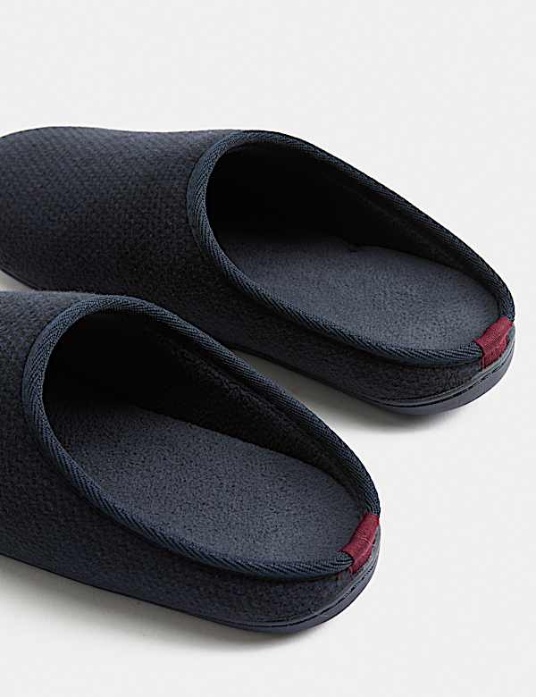 Textured Mule Slippers - LV