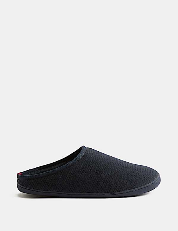Textured Mule Slippers - LV