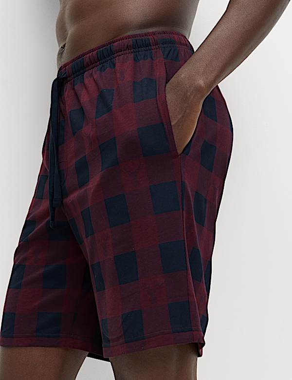 סט פיג'מת משבצות מכותנה טהורה - IL