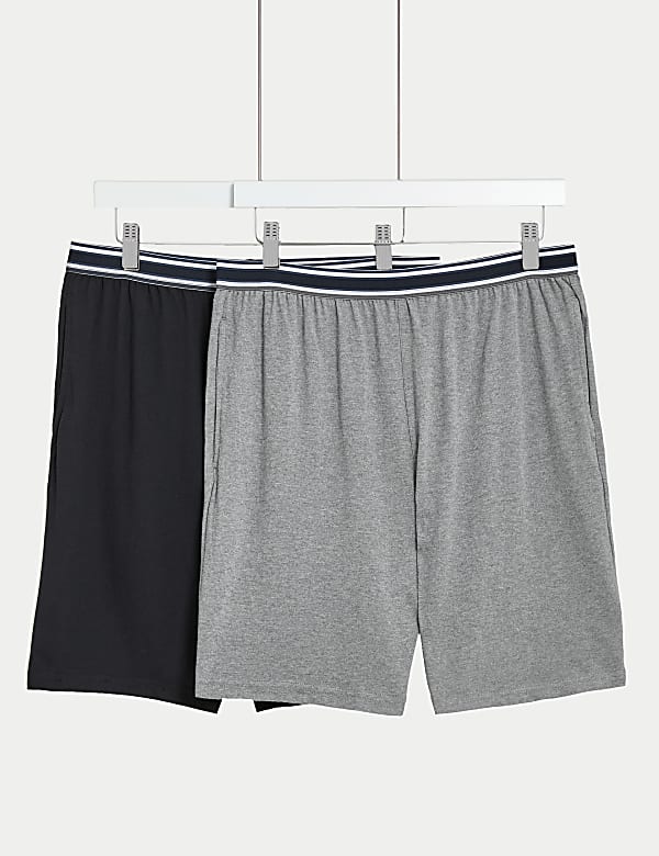 2pk Pure Cotton Pyjama Shorts - MX