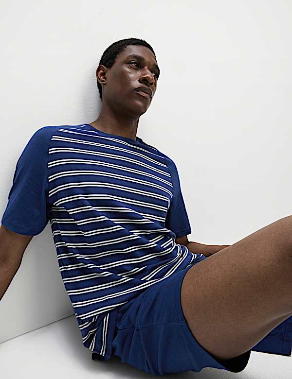 Ensemble pyjama pur coton &agrave; rayures - FR