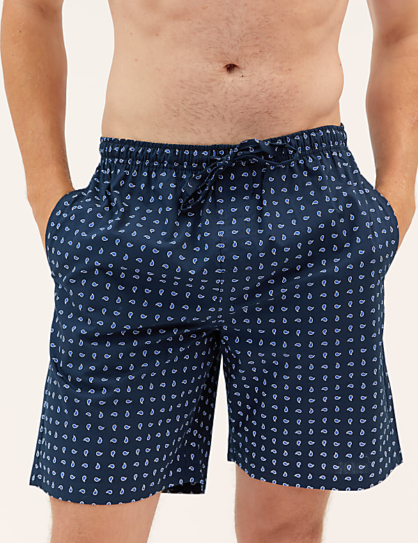 2pk Pure Cotton Printed Pyjama Shorts