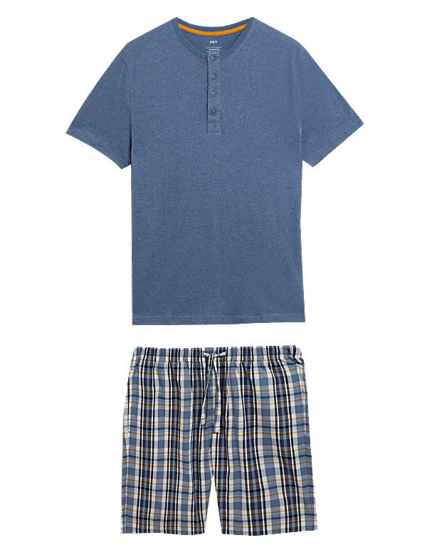 Pure Cotton Woven Checked Pyjama Set