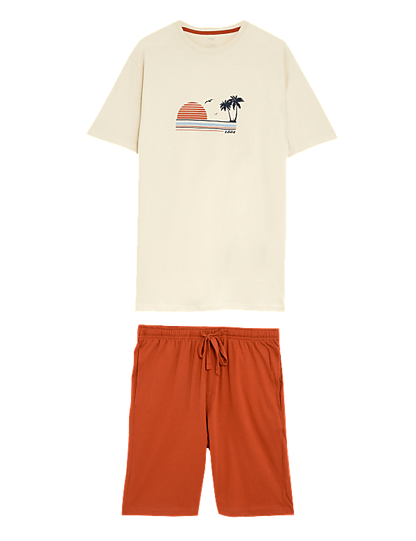 Pure Cotton Sunset Graphic Pyjama Set