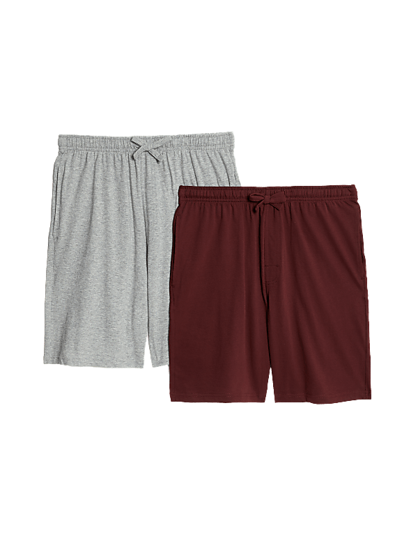 2pk Pure Cotton Pyjama Shorts