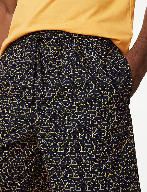 Pure Cotton Rhino Print Pyjama Set