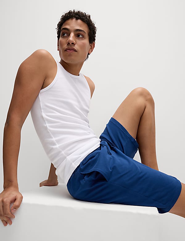 2pk Cotton Rich Jersey Pyjama Shorts - AT