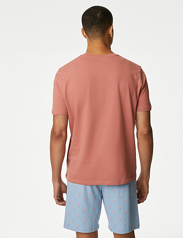 Pure Cotton Flamingo Print Pyjama Set