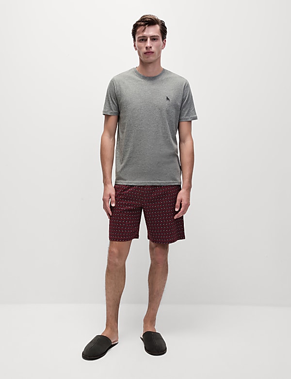 Pure Cotton Stag Print Pyjama Set - ID