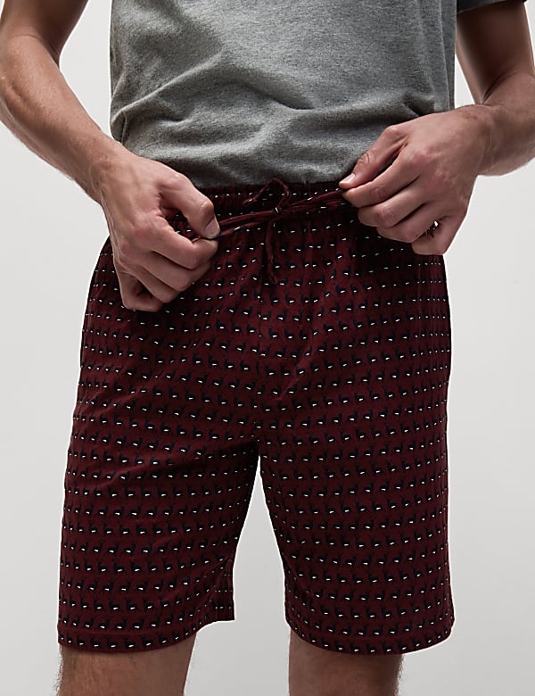 Pure Cotton Stag Print Pyjama Set - ID