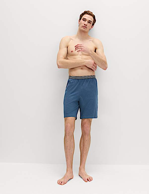 2-Pack Pure Cotton Jersey Pyjama Shorts - GR