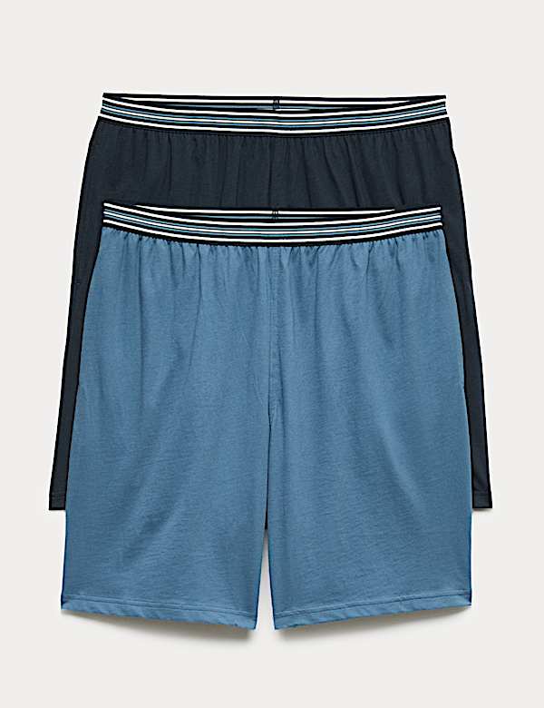 2-Pack Pure Cotton Jersey Pyjama Shorts - GR