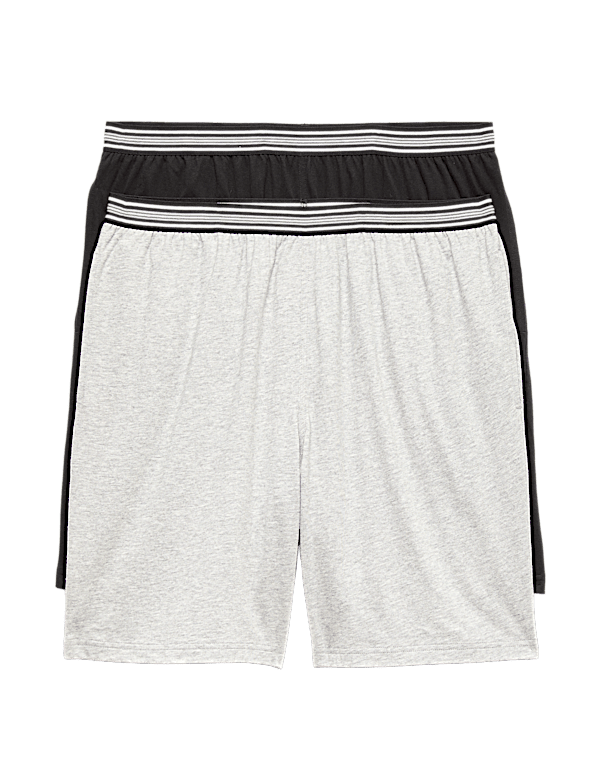 2-Pack Pure Cotton Jersey Pyjama Shorts