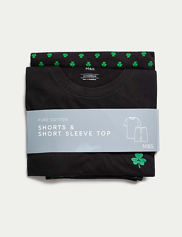 Pure Cotton Shamrock Print Pyjama Set