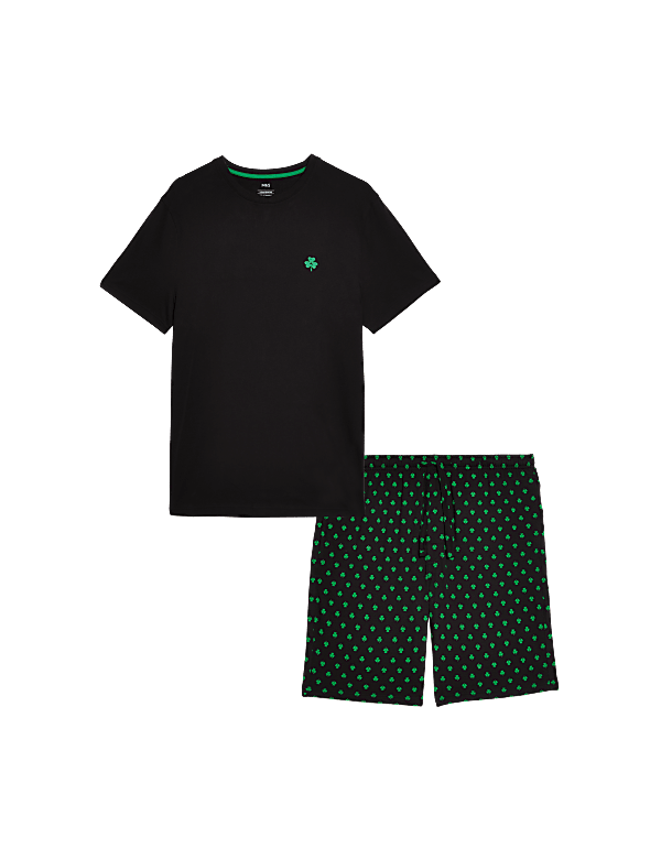 Pure Cotton Shamrock Print Pyjama Set