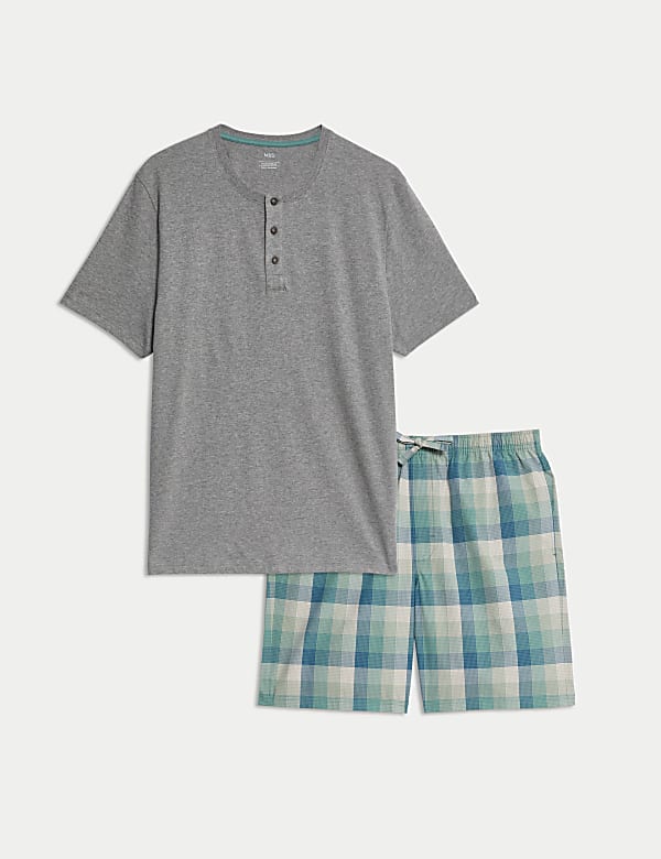 Pure Cotton Ombre Checked Pyjama Set - JP