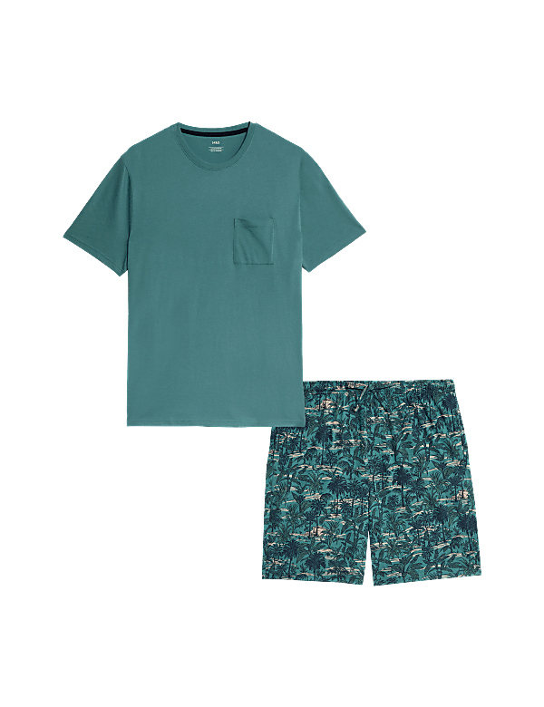 Pure Cotton Palm Print Pyjama Set