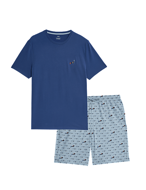 Pure Cotton Diver Print Pyjama Set